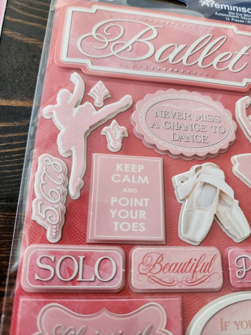 Scrapbooking Stickers Lot DOG Dance Ballet Pink Sheets New Vintage Retired #22